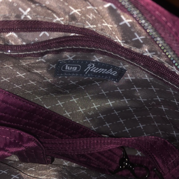 🌹🌹LUG Rumba  Shimmery Wine Satin Crossbody Bag🌹🌹 - Picture 5 of 7